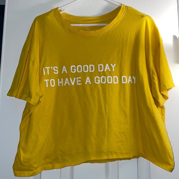 Arizona Jean Company Tops Yellow Graphic Crop Top Tee Poshmark